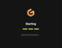 Gitpod starting workspace screenshot